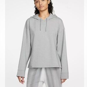 Nike Yoga Dri-Fit Gray Hooded Pullover Sweatshirt Size Large